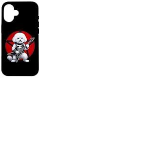 Bichon Frise Heavy Metal Guitar Rock Lover Coque pour iPhone 16