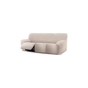 ECOMMERC3 Housse de canapé Relax avec Pieds 3 x 3, Super élastique bi-élastique, Respirante, Facile à Installer et à enlever, avec Mousse de Fixation et élastiques pour Repose-Pieds