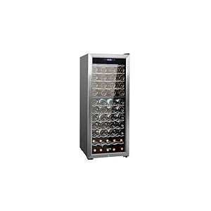 VEVOR Cave à Vin 80 Bouteilles, Réfrigérateur à Vin à Double Zone et à Double Température, Frigo Vin avec Commande Numérique, Porte en Verre Miroir avec Protection UV, Stockage de Vin Rouge et Blanc