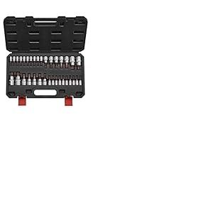 VEVOR Jeu de Douilles Torx 34PCs, Étoile Solide et Inviolable T6-T70, Entraînements 1/4, 3/8 et 1/2 po (6,35 mm, 9,5 mm, 12,7 mm), en Acier Allié S2 et Acier Cr-V, avec Coffret, Mécanicien Réparation