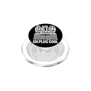 Je suis Un Breton Retrait&eacute; Humour Retraite Bretagne Cadeau PopSockets PopGrip pour MagSafe
