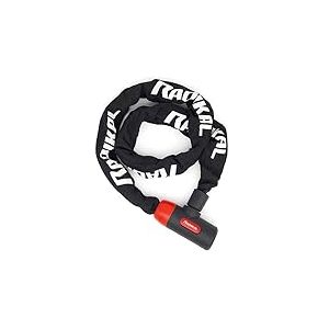 RADIKAL RKX120 Antivol Velo, Chaine 120cm de &oslash;8mm en Acier C&eacute;ment&eacute; et Serrure &agrave; Cl&eacute; Haute S&eacute;curit&eacute;, Plus Compacte, Anti-Rayures, Cadenas Polyvalent pour V&eacute;lo, Moto, Trottinette Electrique