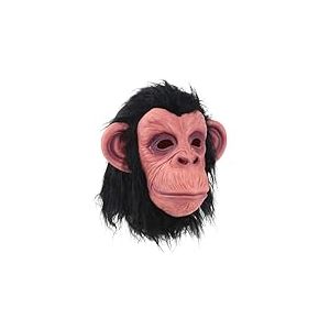 CY TOYS Masque en Latex Noir pour Halloween avec tête entière pour déguisement de Singe