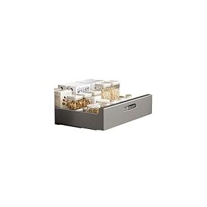 Tiroir Coulissant Cuisine, Etagere Cuisine Plateau Coulissant Cuisine, Organiseurs De Placards Tiroir Telescopique Cuisine Pour Placard De Cuisine,35Lx43Px9H CM,Pas Besoin De Percer Ni De Clouer,Noir