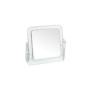 DRW Miroir de Salle de Bain 2 Faces en Acrylique Transparent 3,5 x 13 x 13 cm