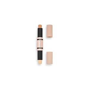 Makeup Revolution Bâton Contour Duo Crème Contour & Highlight, définit les pommettes et sculpte le visage, végétalien et sans cruauté, Light, 2.4g