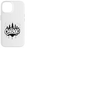 Chicago City Skyline Graffiti Street Art Souvenir de voyage Coque pour iPhone 14