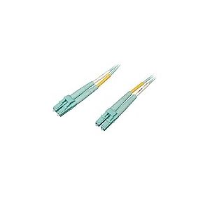Eaton Câble de brassage fibre 10 Go/100 Go duplex multimode 50/125 OM4 LSZH (LC/LC), Aqua, 2 mètres (N820-02M-OM4)