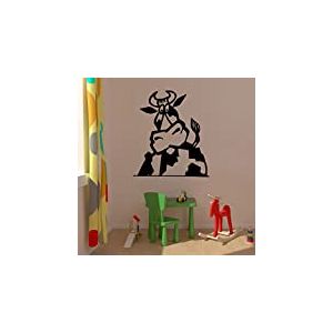Tatoutex Stickers Portrait de Vache - Bordeaux, L 20cm x H 22cm