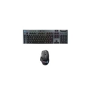 Logitech G G915 X LIGHTSPEED Clavier gaming sans fil ultra-plat, touches PBT double couche, touches enièrement programmables, FRA AZERTY, Logitech G G502 X PLUS LIGHTSPEED Wireless RGB Gaming Mouse