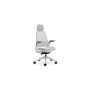 Steelcase Series 1, Chaise de Bureau Ergonomique avec Soutien Lombaire LiveBack, accotoirs 4D et têtière réglable Beige, 66 x 64 x 112; Fabriqué en Europe