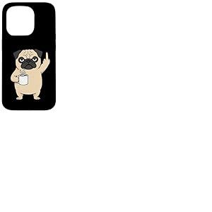 Carlin énervé avec café et Majeur Coque pour iPhone 15 Pro