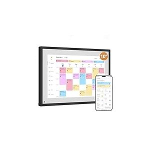 Dragon Touch 10,1" Calendrier Numerique - Calendrier Mural Num&eacute;rique pour Famille et Conf&eacute;rences, Cadre Photo Num&eacute;rique avec M&eacute;moire de 32 Go, Calendrier de Bureau, Intelligent Tactile - TM10 Noir