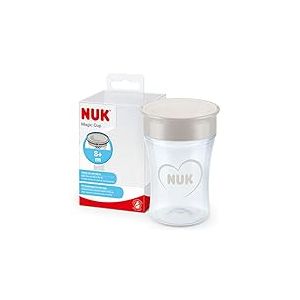 NUK Magic Cup Tasse d'apprentissage à Boire, Rebord à 360°, Disque en Silicone Étanche ( modèles aléatoires )