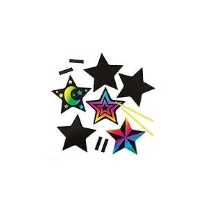 Baker Ross Aimants en Forme d'étoiles à gratter (Lot de 10) - Loisirs créatifs de Noël pour Enfants, AC384