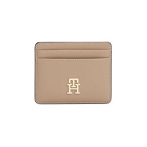 Tommy Hilfiger Porte-Carte Femme Feminine mit Logo, Beige (Coastal Taupe), Taille Unique