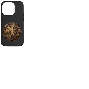 Guerrier viking et drakkar mythologie nordique Coque pour iPhone 14 Pro