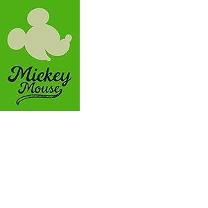 Komar Poster d'art, 50cm x 70cm, Mickey Mouse Tête Vert