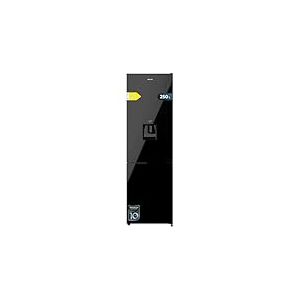 Cecotec Réfrigérateur combiné Bolero CoolMarket Combi 250 WD Black Glass D. Capacité de 250L, classe D, compresseur Inverter, Total No Frost, porte réversible, distributeur d'eau et LED intérieure.
