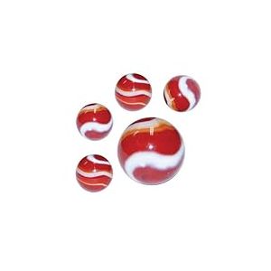 mesbilles - 25 Billes en Verre Sanguine : 24 Billes et 1 Calot