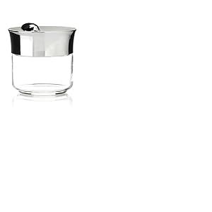 BUGATTI 22-155/05 Acqua Bocal Acier INOX/Porcelaine Blanc 11,5 x 11,5 x 11 cm