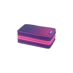 Herlitz Trousse TriCase remplie de 31 pièces, Rose et Violet, 1 pièce, Dip Dye Pink/Purple, Moderne