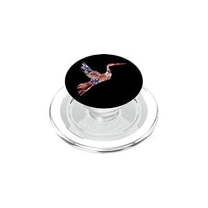 Grue &agrave; Couronne Rouge Origami Fleurs de Cerisier du Japon PopSockets PopGrip pour MagSafe