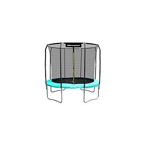 Ultrasport Rond Trampoline, bon équipement de sécurité, trampoline rond pour techniques de saut complexes, cadre stable, trampoline d'extérieur en 2 tailles, 274x396 cm