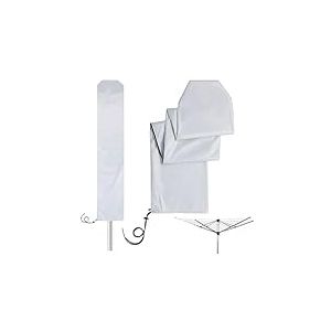 Cozary Housse de Séchoir Parapluie, 16 x 16 x 165cm Housse Séchoir Parapluie Exterieur, Housse Résistante et Impermeable pour Séchoir Parapluie Extérieur, Argenté