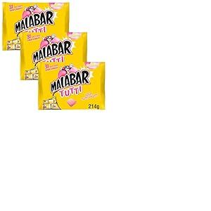Malabar Chewing-gum Tutti 214 g (Lot de 3)