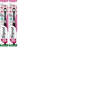 Signal Professionnel – Brosse à Dents Expert Gencives + Charbon – Extra souple, douce pour les gencives, 4x moins de pression – Poils infusés au charbon – Nettoyage précis – Emballage 85% recyclé