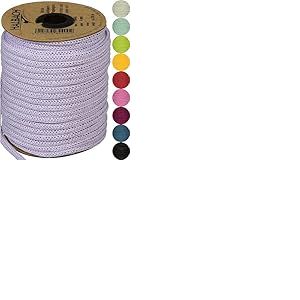 Halbach Seidenb&auml;nder Tuyau &agrave; Tricoter en Papier de qualit&eacute; sup&eacute;rieure - Largeur : 4 mm - Longueur : 30 m - Fil Tubulaire Rechargeable et ind&eacute;chirable - Fil en Papier pour &eacute;tiquettes nominatives pour