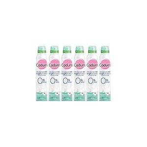 Cadum Déodorant 48h Argil'Protect Fraîcheur Coton, Lot de 6 x 200 ml