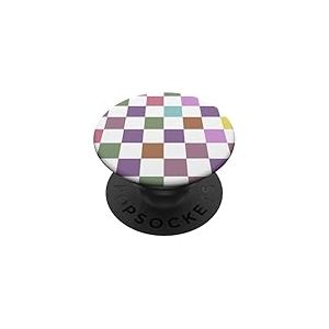 Girly Color&eacute; Damier PopSockets PopGrip Adh&eacute;sif
