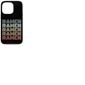 Vintage 60s 70s Font Colors Ramen Lover Restaurant Staff Coque pour iPhone 13 Pro
