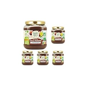 Jardin BiO &eacute;tic - P&acirc;te &agrave; tartiner chocolat noisette sans gluten - bio - Sans Gluten - Certifi&eacute; AB - Bocal de 350g (Lot de 5)