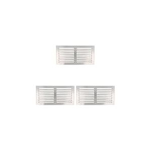 Amig - Grille de ventilation rectangulaire en Aluminium | Grilles d'aération pour sortie d'air | Idéal pour plafond de cuisine et de salle de bain | Dimensions : 150 x 300 mm | Couleur: Argent