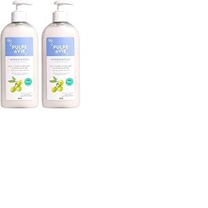 Pulpe de Vie - Lait Corps Hydratant Certifi&eacute; BIO Sweet Addiction XL 400ml - Anti-gaspi ! Raisin - Texture L&eacute;g&egrave;re - Hydratation Rapide - Parfum Fleur d'Oranger - Format &Eacute;co-Responsable! (Lot de 2)