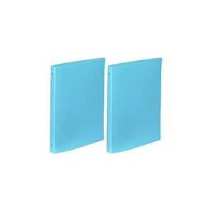 Viquel Classeur-cahier en polypropyl&egrave;ne 4 anneaux Bleu Turquoise 020929-08 (Lot de 2)