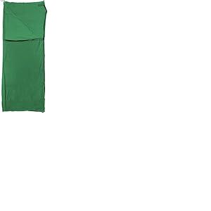 C.A.O. - Couvertures Premium Polar en 100% Polyester - Couleur Vert - Longueur 185 cm - Largeur 80 cm (Sac de Couchage) - 160 cm (Plaid) - Diam&egrave;tre &oslash; 16 cm x H29 cm