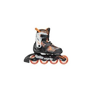 Rollerblade Microblade SL Rollers en Ligne pour garçon Noir/Orange Pointure 36,5-40,5