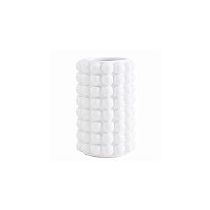 ANDING Vase Blanc en céramique pour décoration de la Maison Vase Herbe de la Pampa Boho Vase Moderne Vase décoratif pour la décoration de la Maison Vase en Argile Pot de Fleurs (A9911L Blanc Grand)