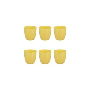 KASANOVA Service 6 verres en verre jaune mat