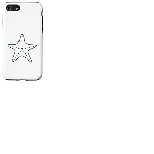 Étoile de mer Minimaliste océan Plage Mignon étoile de mer – Bleu Coque pour iPhone SE (2020) / 7/8