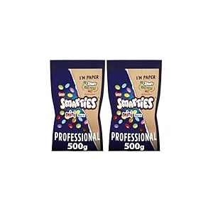 NESTL&Eacute; PROFESSIONAL - SMARTIES Mini Topping - Mini Bonbon Chocolat au Lait - Cacao Certifi&eacute; Rainforest Alliance - Aide &agrave; la P&acirc;tisserie, Dessert - Sachet de 500g (Lot de 2)