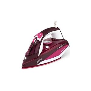Fer a repasser vapeur - Fer à repasser vapeur - Centrale vapeur à 7 fonctions avec semelle spéciale en acier inoxydable - DB 3705 blanc-rouge Clatronic