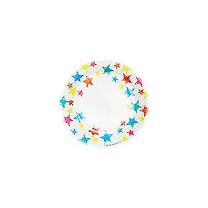Talking Tables- Paquet de 12 Assiettes en Papier étoile colorées | Fête Arc-en-Ciel, Recyclable à la Maison, écologique, Unisexe | Vaisselle jetable pour Les Anniversaires d'enfants, Pique-Nique