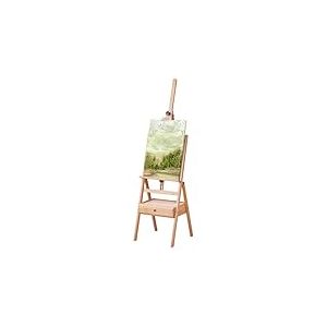 VEVOR Chevalet d’Atelier à Cadre en H, Support pour Toiles jusqu'à 92 cm, Présentoir Peinture Réglable en Hêtre, avec Tiroir de Rangement, Capacité de Charge de 10 kg, Stable, pour Studio d'Art