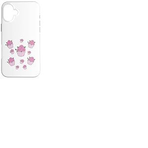 Illustration Mignonne du d&eacute;sert Rose Cupcakes et Roses Coque pour iPhone 16 Plus