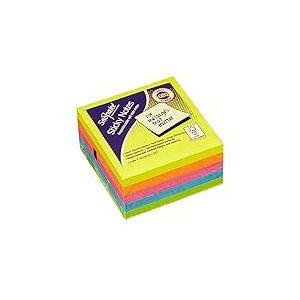Snopake Adhésif Note Cube 76x76mm Neon/Couleurs assorties (450 Feuilles/Cube) ref 11702